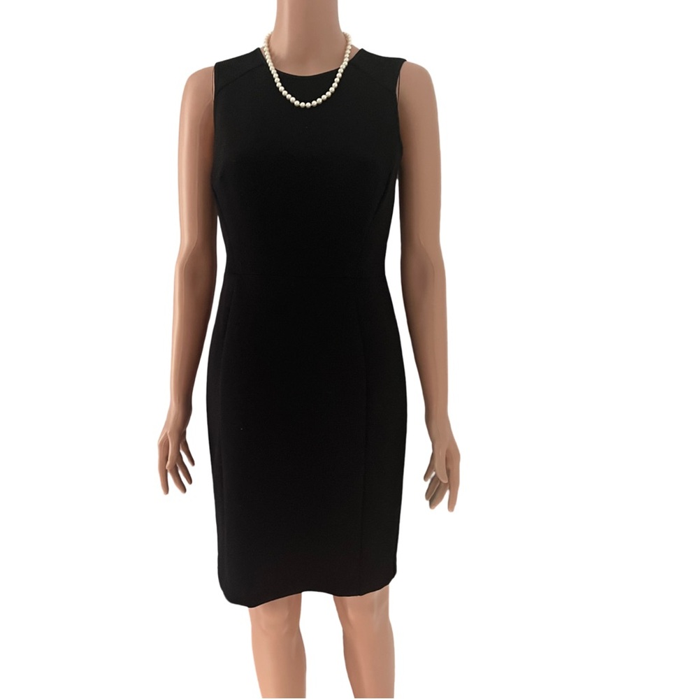 Black sleeveless dress by Loft.
